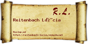 Reitenbach Lúcia névjegykártya